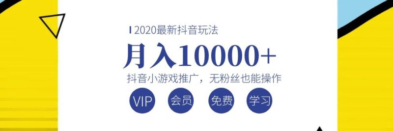 （1075期）2020最新抖音玩法：抖音小游戏推广，无粉丝也能操作，月入10000+-副业网