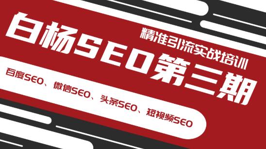 图片[2]-（1240期）白杨SEO第三期精准引流实战培训（百度SEO、微信SEO、头条SEO、短视频SEO）-副业网