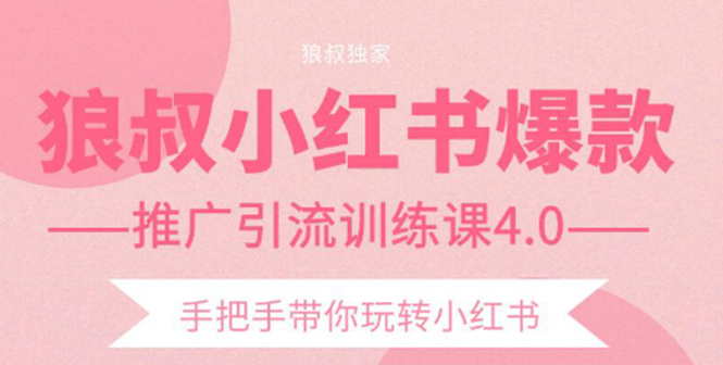 （1407期）小红书爆款推广引流训练课4.0，手把手带你玩转小红书（全套课程）-副业网