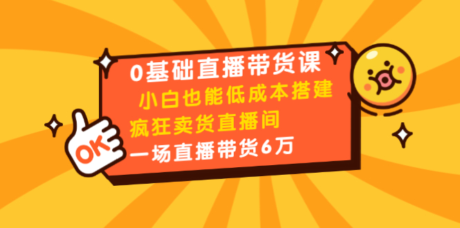 （1472期）0基础直播带货课：小白也能低成本搭建疯狂卖货直播间：1场直播带货6万-副业网