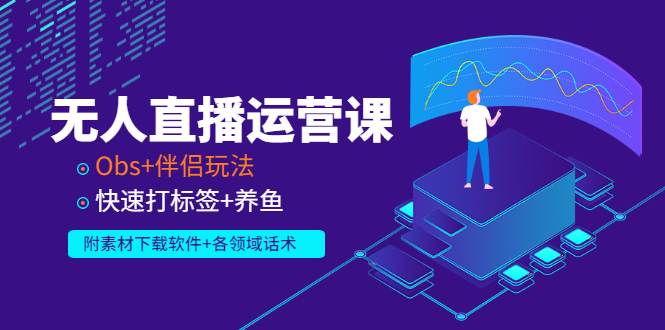 （2765期）无人直播运营课：Obs+伴侣玩法 快速打标签+养鱼（附素材下载软件+各领话术)-副业网