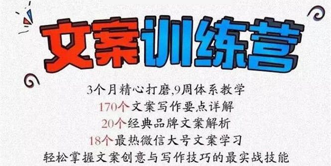 （2603期）《文案训练营》全面系统解决文案写作难题-副业网