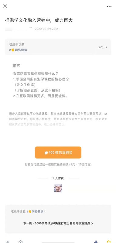 （2483期）把泡学文化融入营销中，威力巨大（某付费文章）-副业网