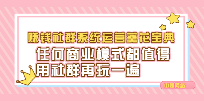 （2216期）赚钱社群系统运营葵花宝典，任何商业模式都值得用社群再玩一遍-副业网