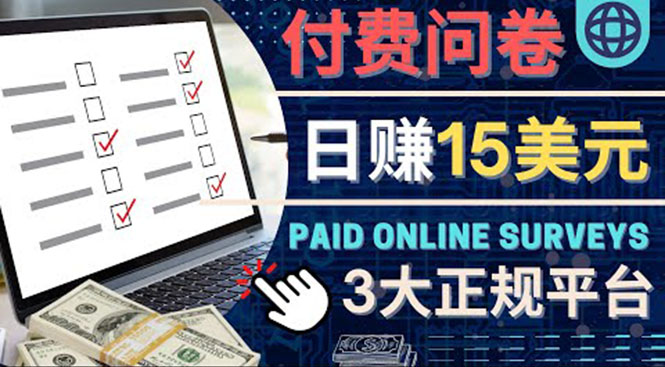 （4208期）参与付费调查，利用自己的空闲时间完成问卷，适合新手的平台，日赚15美元-副业网