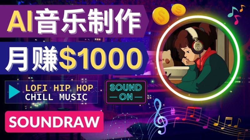 （4251期）无需任何音乐基础： 使用AI软件制作Lofi Hip Hop Chill Music 月赚1000美元-副业网
