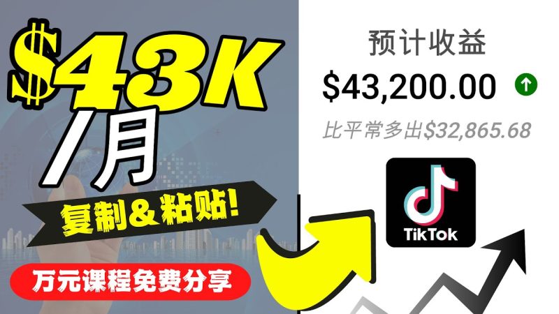（4371期）2022抖音国际版Tiktok赚钱项目：每天上传一个视频就轻松月入$43200-副业网
