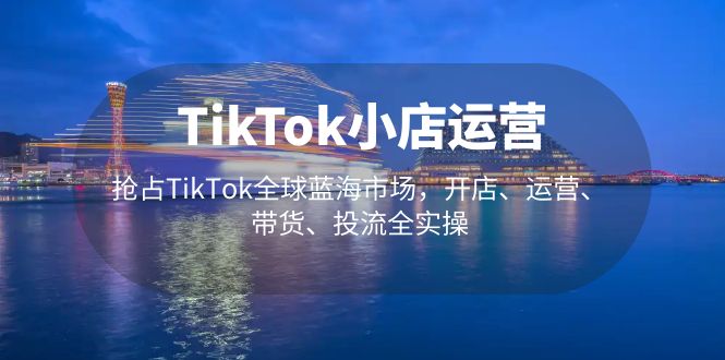 （5200期）TikTok小店运营 抢占TikTok全球蓝海市场，开店、运营、带货、投流全实操-副业网