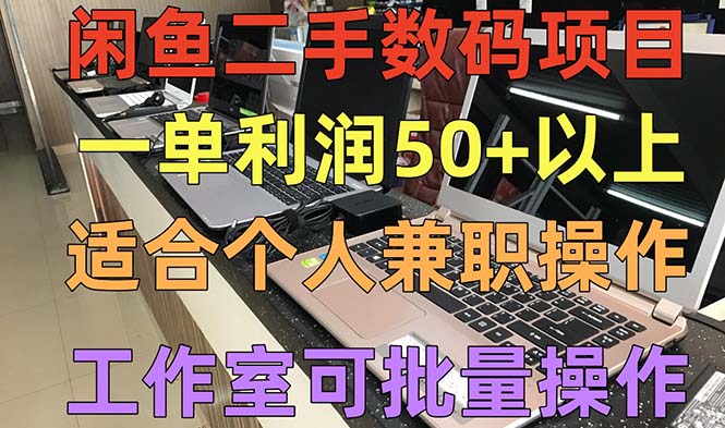 （5275期）闲鱼二手数码项目，个人副业低保收入一单50+以上，工作室批量放大操作-副业网