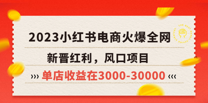 （5840期）2023小红书电商火爆全网，新晋红利，风口项目，单店收益在3000-30000！-副业网