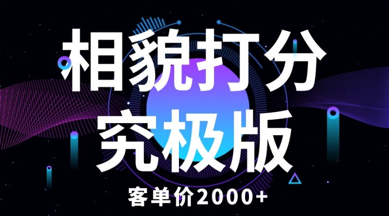 （5980期）相貌打分究极版，客单价2000+纯新手小白就可操作的项目-副业网