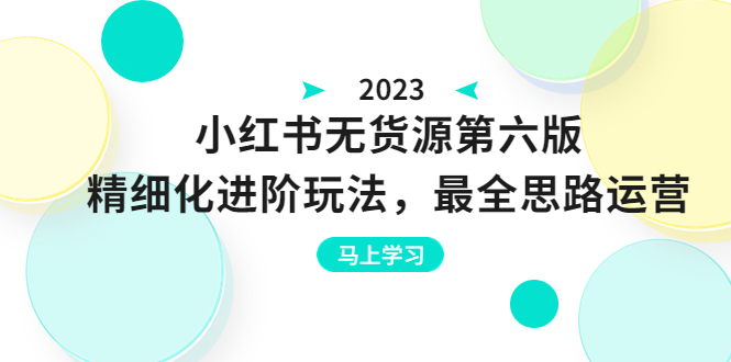 （6440期）绅白不白·小红书无货源第六版，精细化进阶玩法，最全思路运营，可长久操作-副业网