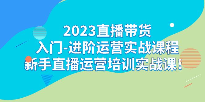 （7162期）2023直播带货入门-进阶运营实战课程：新手直播运营培训实战课！-副业网
