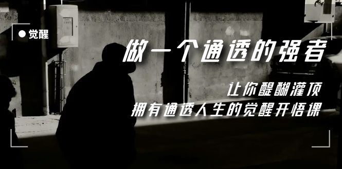 （7696期）觉醒-做一个通透强者，让你醍醐灌顶，拥有通透人生，掌握强大的秘密-副业网