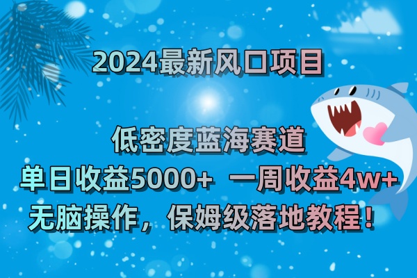 图片[2]-（8545期）2024最新风口项目 低密度蓝海赛道，日收益5000+周收益4w+ 无脑操作，保…-副业网