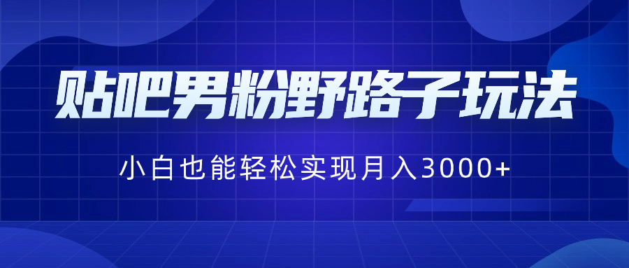 （8708期）贴吧男粉野路子玩法，小白也能轻松实现月入3000+-副业网