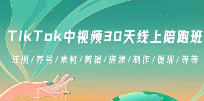 （8963期）TikTok中视频-30天线上陪跑班：注册/养号/素材/剪辑/搭建/制作/提现/等等-副业网