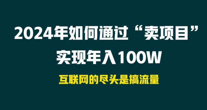(9147期) 2024年如何通过“卖项目”实现年入100W-副业网