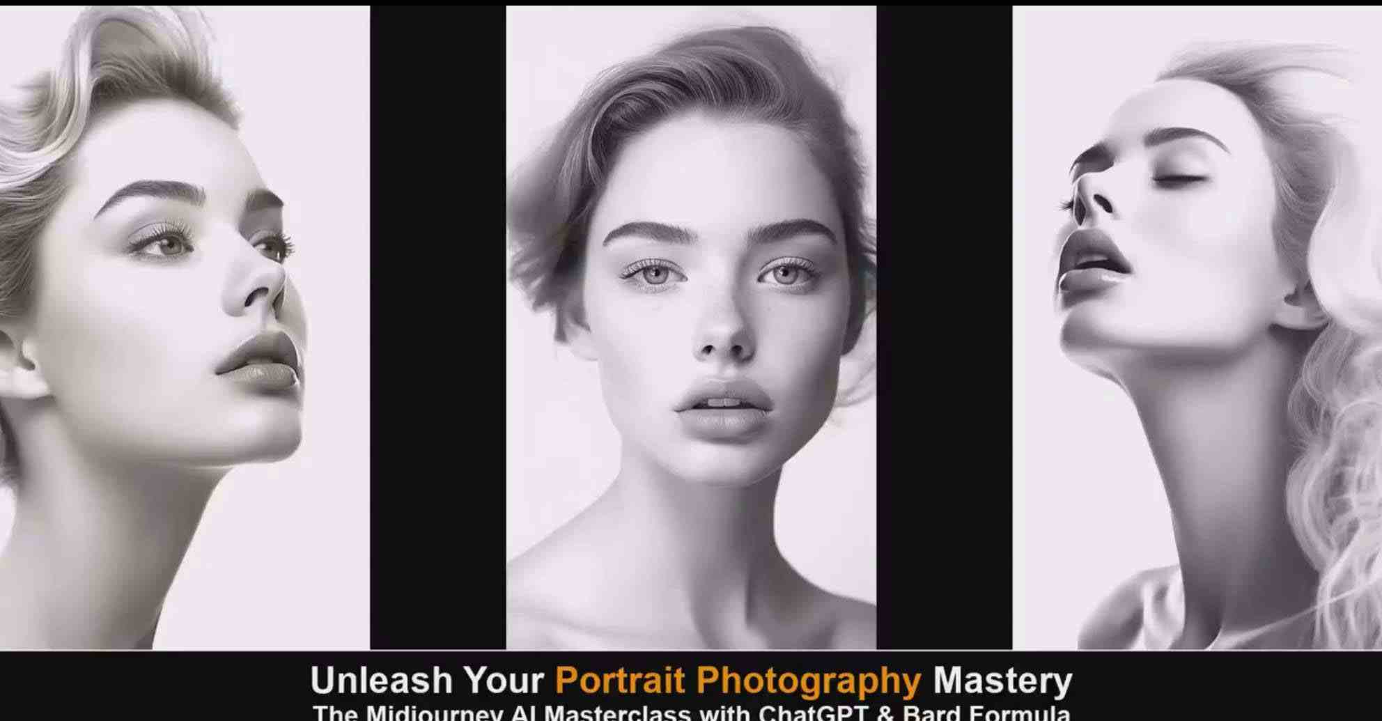 图片[2]-（9312期）Midjourney v5 ChatGPT 和 Bard AI人工智能人像摄影大师班-15节-中英字幕-副业网