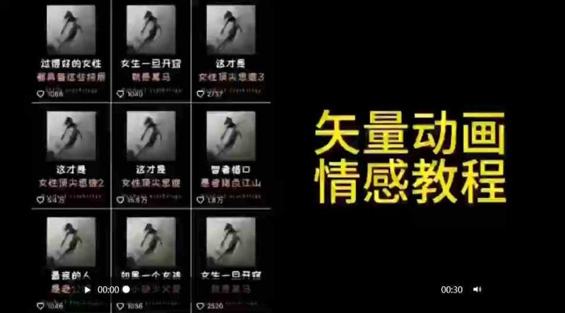 (9334期)矢量动画情感教程:高点赞涨粉,适合情感、思维、创业教育等赛道-副业网