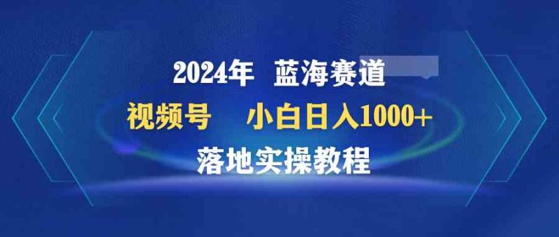 （9515期）2024年蓝海赛道 视频号  小白日入1000+ 落地实操教程-副业网