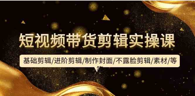 （9887期）短视频带货剪辑实操课：基础剪辑/进阶剪辑/制作封面/不露脸剪辑/素材/等等-副业网