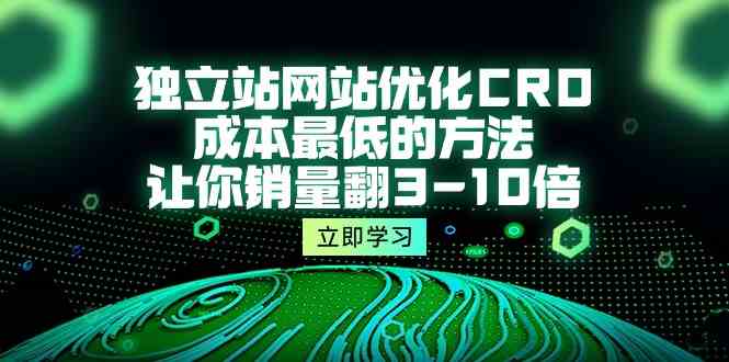（10173期）独立站网站优化CRO，成本最低的方法，让你销量翻3-10倍（5节课）-副业网