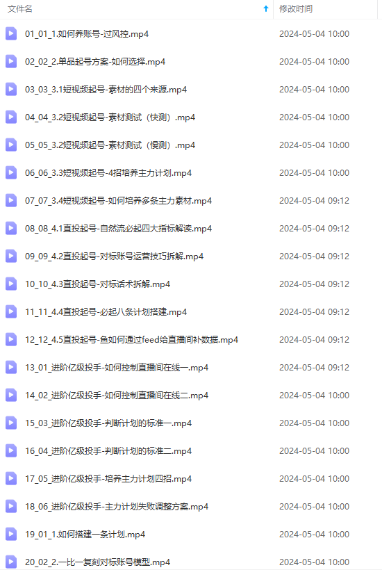 图片[2]-（10297期）2024单品正价起号，直播素材投流选品：选品课+投流课+素材课+卡首屏/100节-副业网