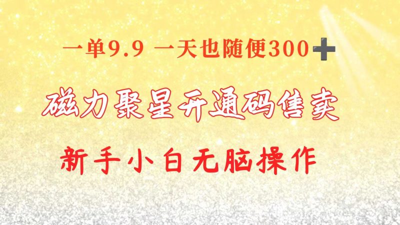 （10519期）快手磁力聚星码信息差 售卖  一单卖9.9  一天也轻松300+ 新手小白无脑操作-副业网