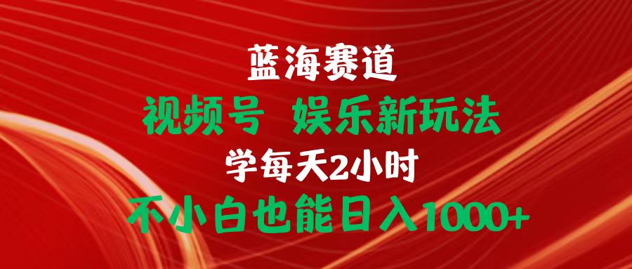 （10818期）蓝海赛道视频号 娱乐新玩法每天2小时小白也能日入1000+-副业网