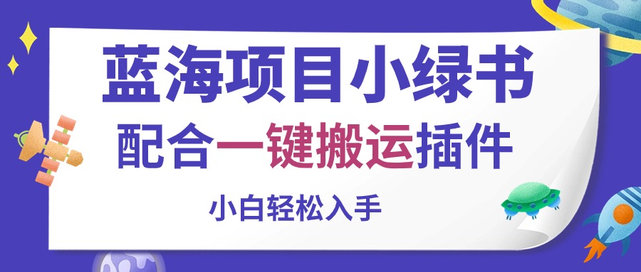 （10841期）蓝海项目小绿书，配合一键搬运插件，小白轻松入手-副业网