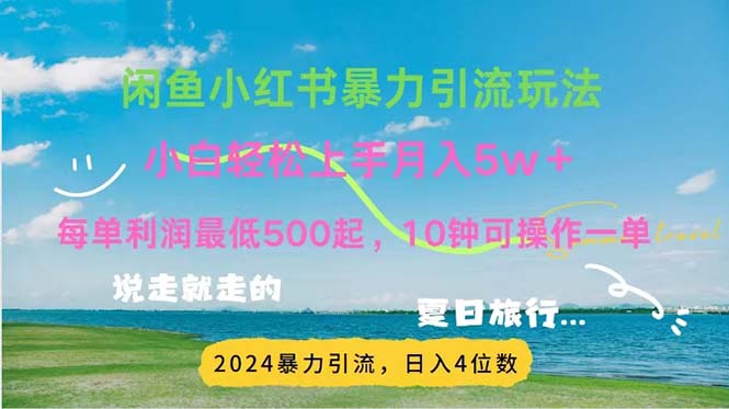 （11650期）2024暑假赚钱项目小红书咸鱼暴力引流，简单无脑操作，每单利润500+，…-副业网