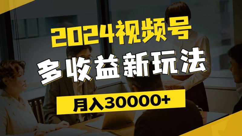 （11905期）2024视频号多收益新玩法，每天5分钟，月入3w+，新手小白都能简单上手-副业网