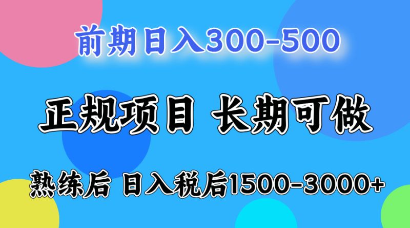 （12608期）一天收益500，上手后每天收益（税后）1500-3000-副业网