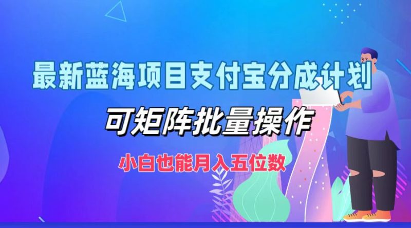 (12515期)最新蓝海项目支付宝分成计划,可矩阵批量操作,小白也能月入五位数-副业网