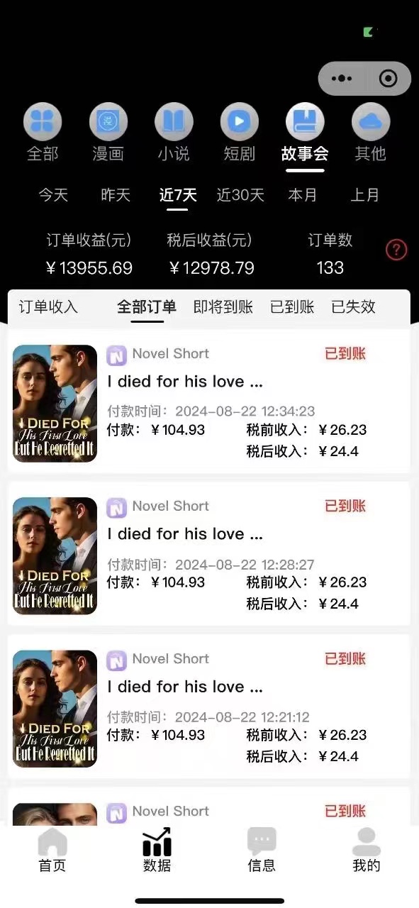 图片[3]-（12333期）最新海外小说推文撸美金，日入1000＋ 蓝海市场，矩阵放大收益爆炸-副业网