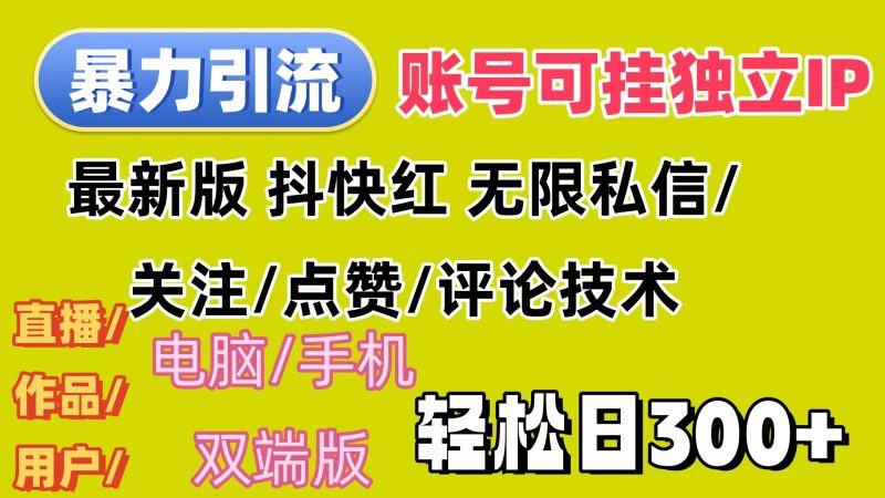 （12210期）暴力引流法 全平台模式已打通  轻松日上300+-副业网