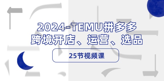 （12106期）2024-TEMU拼多多·跨境开店、运营、选品（25节视频课）-副业网
