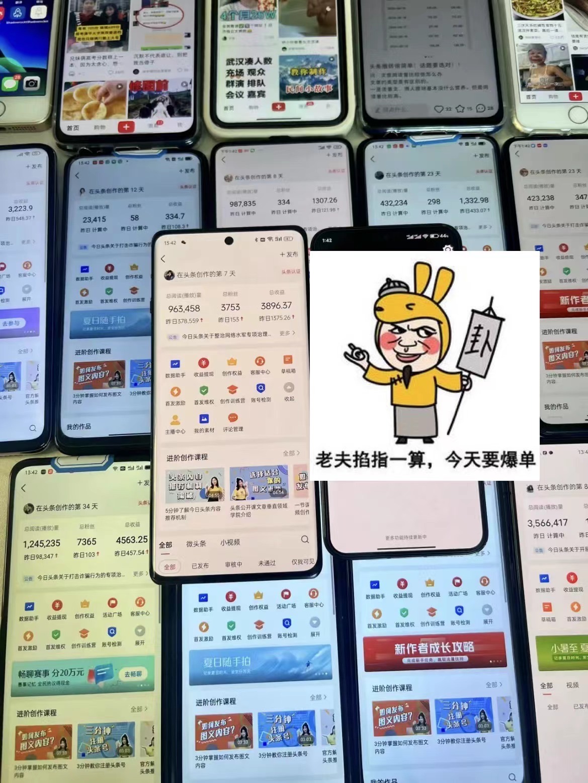 图片[2]-（12040期）一分钟一条  狂撸今日头条 单作品日收益300+  批量日入2000+-副业网