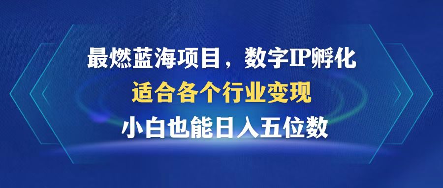 （12941期）最燃蓝海项目  数字IP孵化  适合各个行业变现  小白也能日入5位数-副业网
