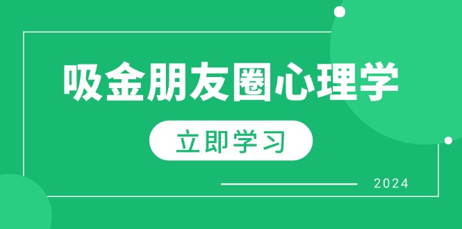 （12899期）朋友圈吸金心理学：揭秘心理学原理，增加业绩，打造个人IP与行业权威-副业网