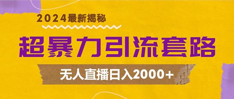 （12800期）超暴力引流套路，无人直播日入2000+-副业网