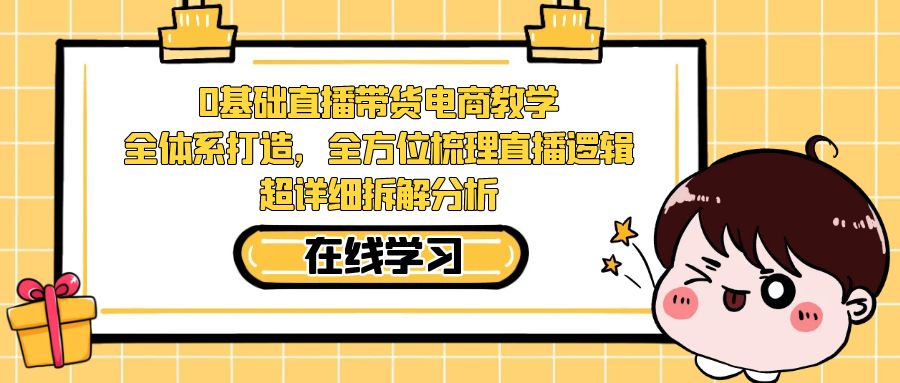 0基础直播带货电商教学：全体系打造，全方位梳理直播逻辑，超详细拆解分析-副业网