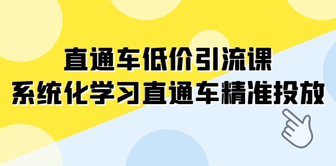 直通车-低价引流课，系统化学习直通车精准投放（14节课）-副业网