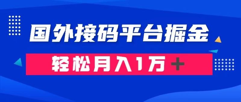 通过国外接码平台掘金： 成本1.3，利润10＋，轻松月入1万＋-副业网