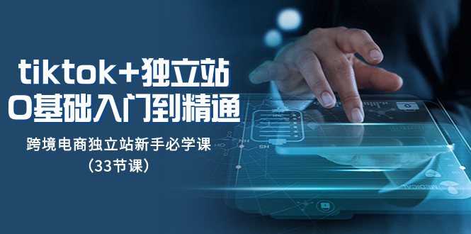 Tiktok+独立站从0基础入门到精通，跨境电商独立站新手必学课（33节课）-副业网