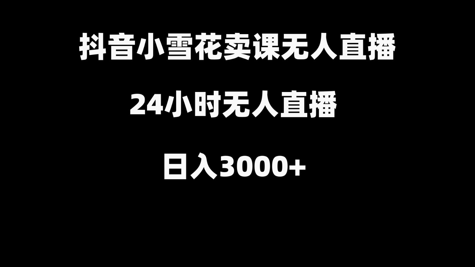 抖音小雪花卖缝补收纳教学视频课程，无人直播日入3000+-副业网