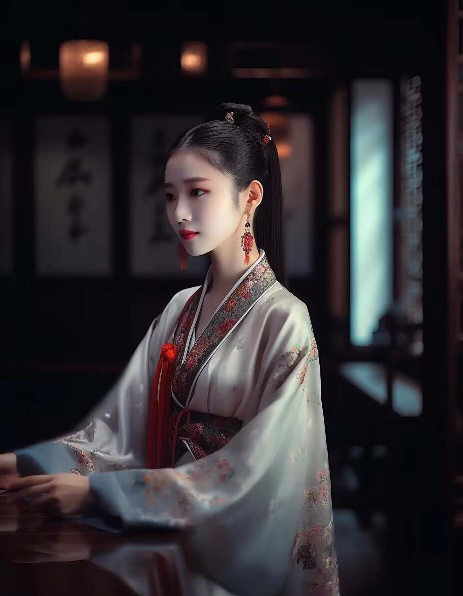 图片[8]-Midjourney关键词-AI生成中国风古装汉服美女人像提示关键词-副业网