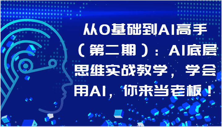 从0基础到AI高手（第二期）：AI底层思维实战教学，学会用AI，你来当老板！-副业网