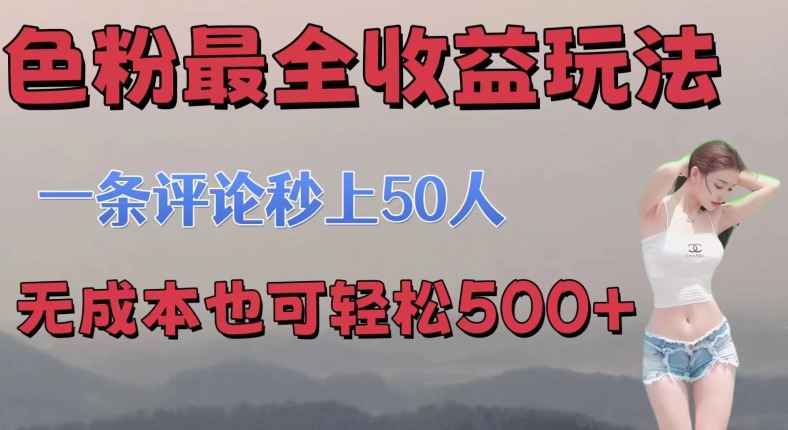 se粉最全收益玩法 一条评论秒上50人 无成本也可轻松500+-副业网